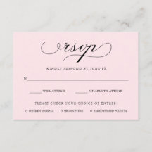 geraffineerd | Blush Roze RSVP met Maaltijd Keuze