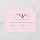 geraffineerd | Blush Roze RSVP met Maaltijd Keuze (Voorkant / Achterkant)