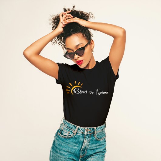 "Geraffineerd door Natuur" Minimalistisch T-shirt