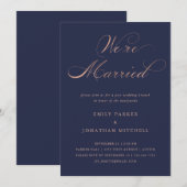 Geraffineerd | Faux Roos Gold Post-Wedding Brunch Kaart (Voorkant / Achterkant)