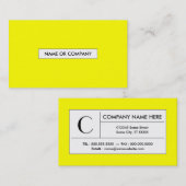 geraffineerd geel visitekaartje (Voorkant / Achterkant)