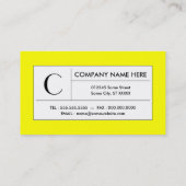 geraffineerd geel visitekaartje (Achterkant)