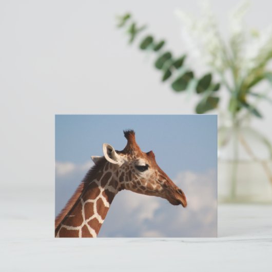 Geraffineerd Giraffe portret Briefkaart (Staand voorkant)
