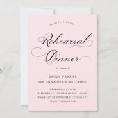 geraffineerd | Kalligrafie Blush Roze repetitie di Kaart (Voorkant)