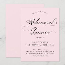 geraffineerd | Kalligrafie Blush Roze repetitie di Kaart