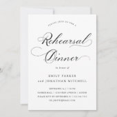 geraffineerd | Kalligrafie bruiloft repetitie dine Kaart (Voorkant)