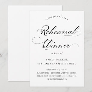 geraffineerd   Kalligrafie bruiloft repetitie dine Kaart