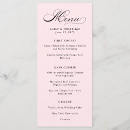 geraffineerd | Kalligrafie op Blush Pink Menu