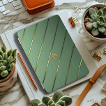 Geraffineerd Sage Green & Gold iPad Mini Cover<br><div class="desc">Geraffineerde Sage Green & Gold iPad Smart Hoesje - Bescherm met Elegance Verbeter de beveiliging van uw iPad met ons Sage Green & Gold Smart Hoesje, het ideale accessoire voor diegenen die zowel stijl als functie waarderen. De elegante salie groene hoes met gouden diagonale strepen voegt een vleugje sophisticatie toe...</div>