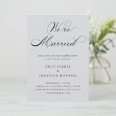 Geraffineerd | Soft Grey Post-Wedding Brunch Kaart (Staand voorkant)