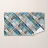 geraffineerd, tartan, gebrand, klassiek, blauw, wi bad handdoek (Handdoek)
