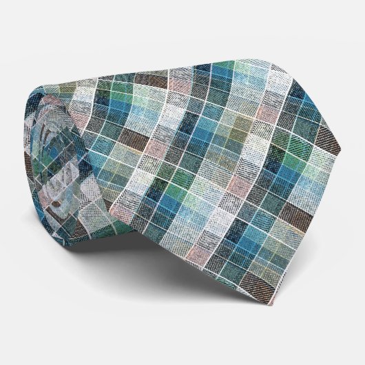 geraffineerd, tartan, gebrand, klassiek, blauw, wi stropdas (Opgerold)
