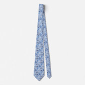 geraffineerd, tartan, gebrand, klassiek, blauw, wi stropdas (Voorkant)
