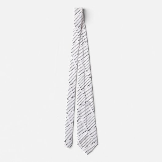 Geraffineerd vierkant patroon stropdas (Achterkant)