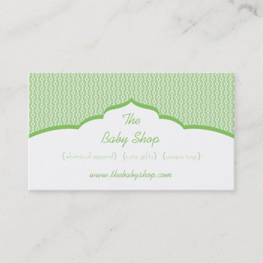 Geraffineerd Visitekaartje, Kelly Green Visitekaartje (Voorkant)