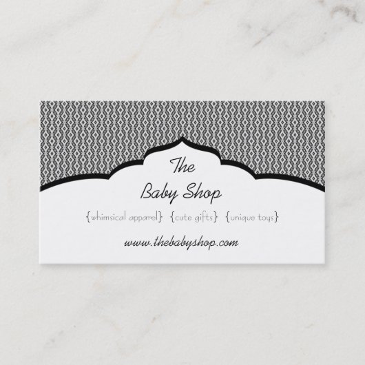 Geraffineerd Visitekaartje, zwart Visitekaartje (Voorkant)