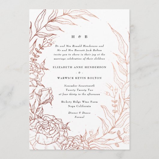 Geraffineerd zwart Roos Gold Monogram, geschat Kaart (Voorkant)