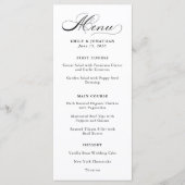 geraffineerd | Zwart-wit kalligrafie Menu (Voorkant)