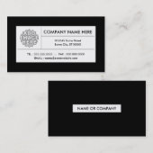 geraffineerd zwart-wit visitekaartje (Voorkant / Achterkant)
