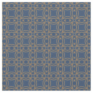 Geraffineerde Blauw en Goud Ontwerper Stof