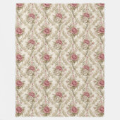  Geraffineerde Bloemen Damask Chic Elegante Ruimte Fleece Deken (Voorkant)