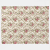  Geraffineerde Bloemen Damask Chic Elegante Ruimte Fleece Deken (Voorkant (Horizontaal))