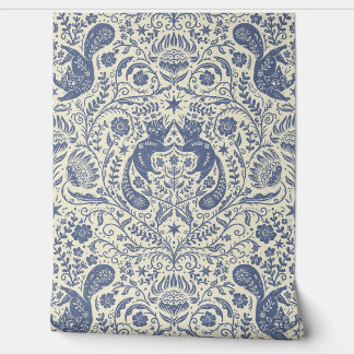 Geraffineerde Boheemse Katten - Blauw Nova Licht Behang