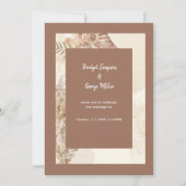 Geraffineerde Boho Chic Neutral Wedding Kaart (Voorkant)