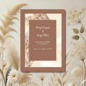 Geraffineerde Boho Chic Neutral Wedding Kaart
