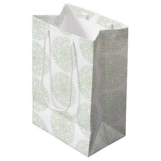 Geraffineerde Boho Green Mandala Gift Bag Medium Cadeauzakje (Voorkant Gekanteld)