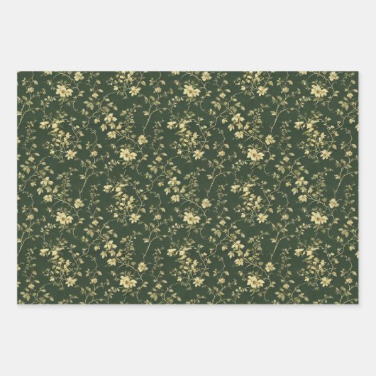 Geraffineerde botanische wrap met accentdecoupage inpakpapier vel (Voorkant 3)