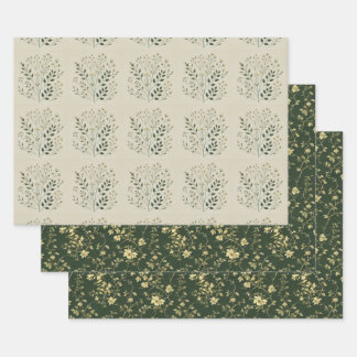 Geraffineerde botanische wrap met accentdecoupage inpakpapier vel