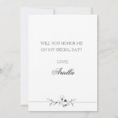 Geraffineerde bridesmaïde kaart (Achterkant)