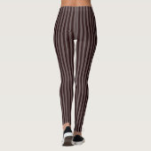 Geraffineerde bruine monochrome verticale dunne st leggings (Achterkant)