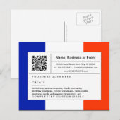 geraffineerde code QR: Frankrijk Uitnodiging Briefkaart (Voorkant / Achterkant)