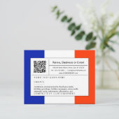 geraffineerde code QR: Frankrijk Uitnodiging Briefkaart (Staand voorkant)