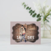 Geraffineerde elegantie Save the Date Briefkaart - (Staand voorkant)