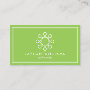  Geraffineerde Geweven Cirkel Limoen Designer Visitekaartje