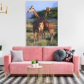Geraffineerde Giraffe 4 Canvas Afdruk (Insitu (Woonkamer))