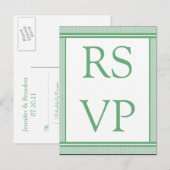 Geraffineerde Glam RSVP-kaart Uitnodiging Briefkaart (Voorkant / Achterkant)