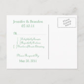 Geraffineerde Glam RSVP-kaart Uitnodiging Briefkaart (Achterkant)