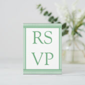 Geraffineerde Glam RSVP-kaart Uitnodiging Briefkaart (Staand voorkant)