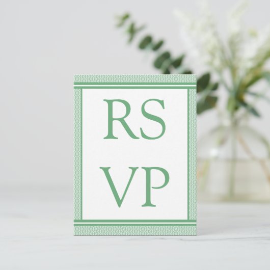 Geraffineerde Glam RSVP-kaart Uitnodiging Briefkaart (Staand voorkant)