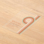 Geraffineerde lijnen Geometric Wedding Terra Cotta Acryl Uitnodigingen (Laagn)