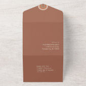 Geraffineerde lijnen Geometric Wedding Terra Cotta All In One Uitnodiging (Buitenkant)