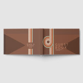 Geraffineerde lijnen Geometric Wedding Terra Cotta Gastenboek (Volledig)