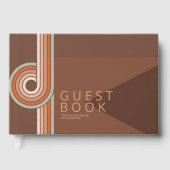 Geraffineerde lijnen Geometric Wedding Terra Cotta Gastenboek (Voorkant)