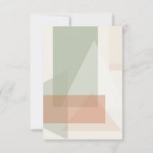 Geraffineerde lijnen Geometric Wedding Terra Cotta RSVP Kaartje (Achterkant)