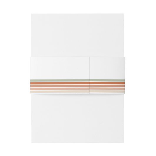 Geraffineerde lijnen Geometric Wedding Terra Cotta Uitnodigingen Wikkel (Achterkant Voorbeeld)