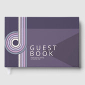 Geraffineerde lijnen Geometric Wedding Violet ID98 Gastenboek (Voorkant)